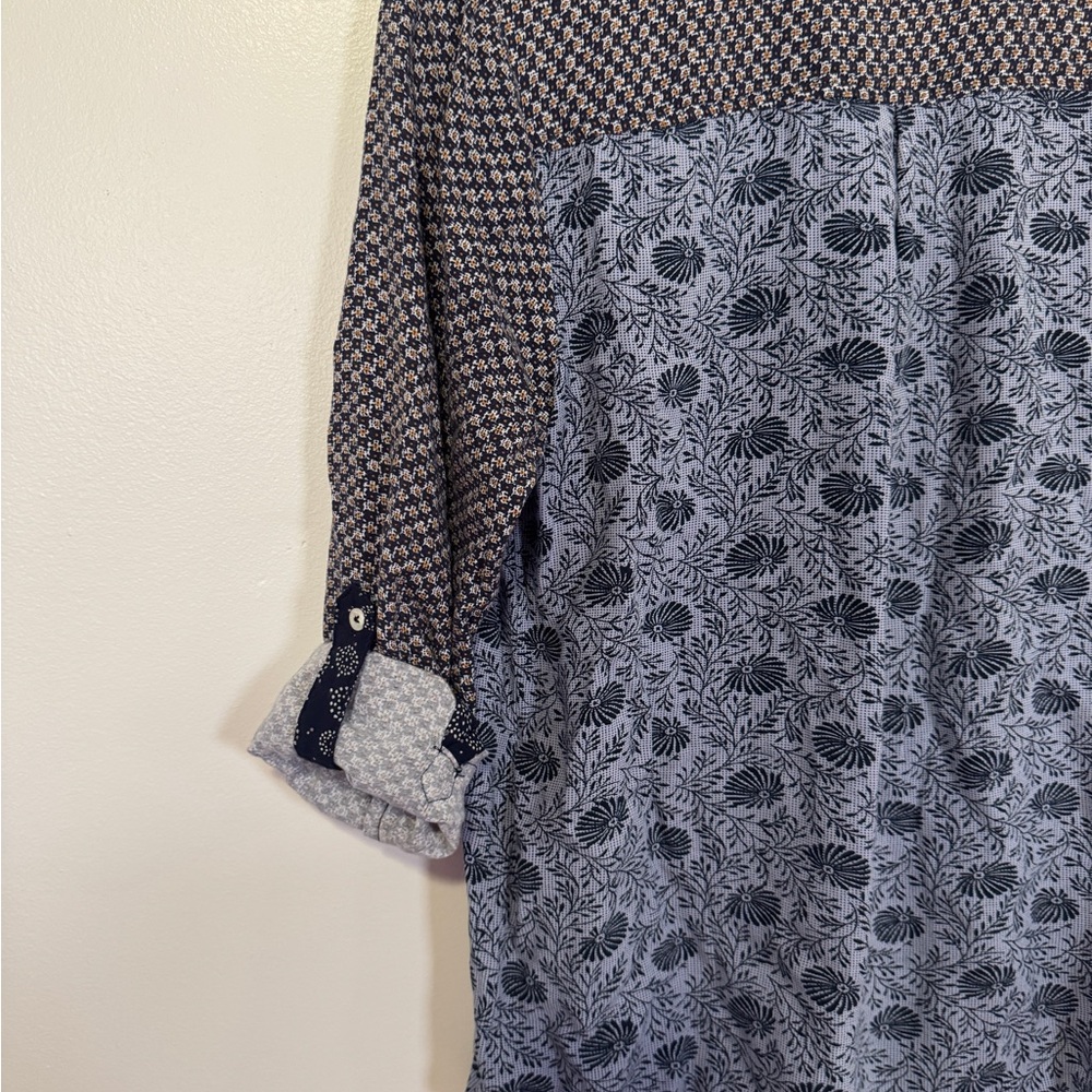 Intro. Women's Multi Pattern Button Down Shirt, S… - image 5